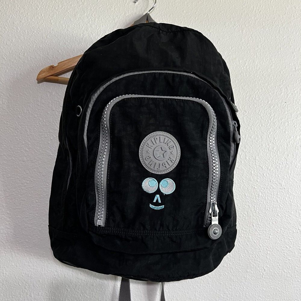 Kipling Hiker Expandable Backpack -Black Mint‎ Trim